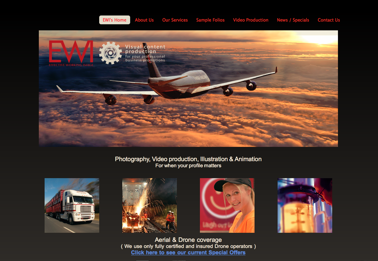 EWI Webpage Screen Gab